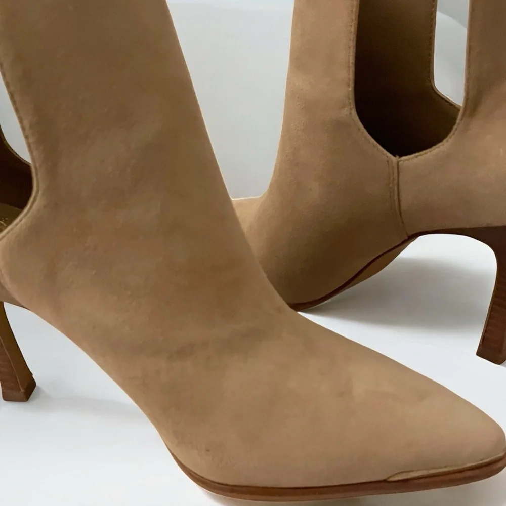 Vince Camuto Frendin Leather Tan Booties Size 9.5 - Picture 7 of 15